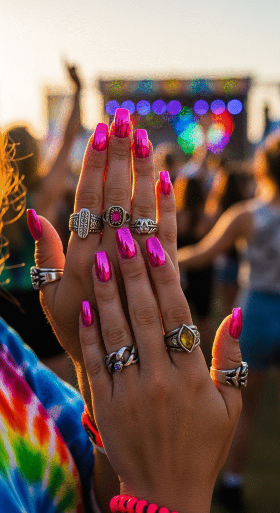 Neon Pink Chrome Glow