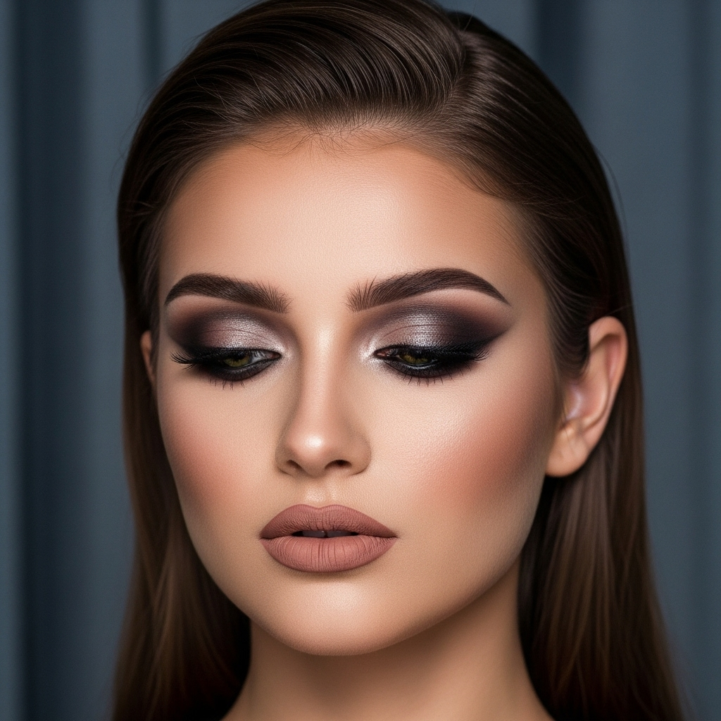 Nude Lips and Smokey Eyes