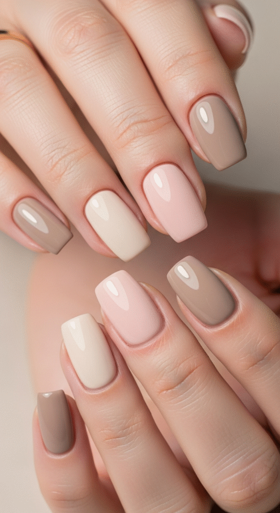 Nude Minimalism - Short Nail Designs