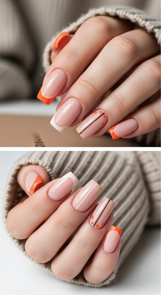 Orange and Nude Balance