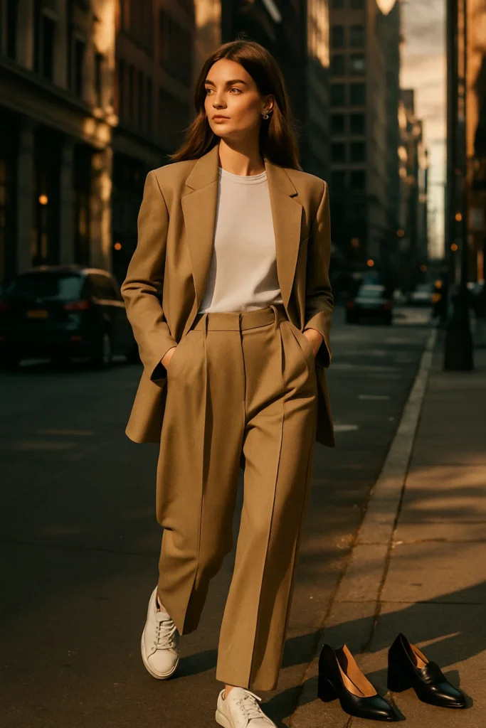 Oversized Blazer and Wide-Leg Pants - Fall Outfits Inspired by NYC: 21 Stunning Looks to Try Now