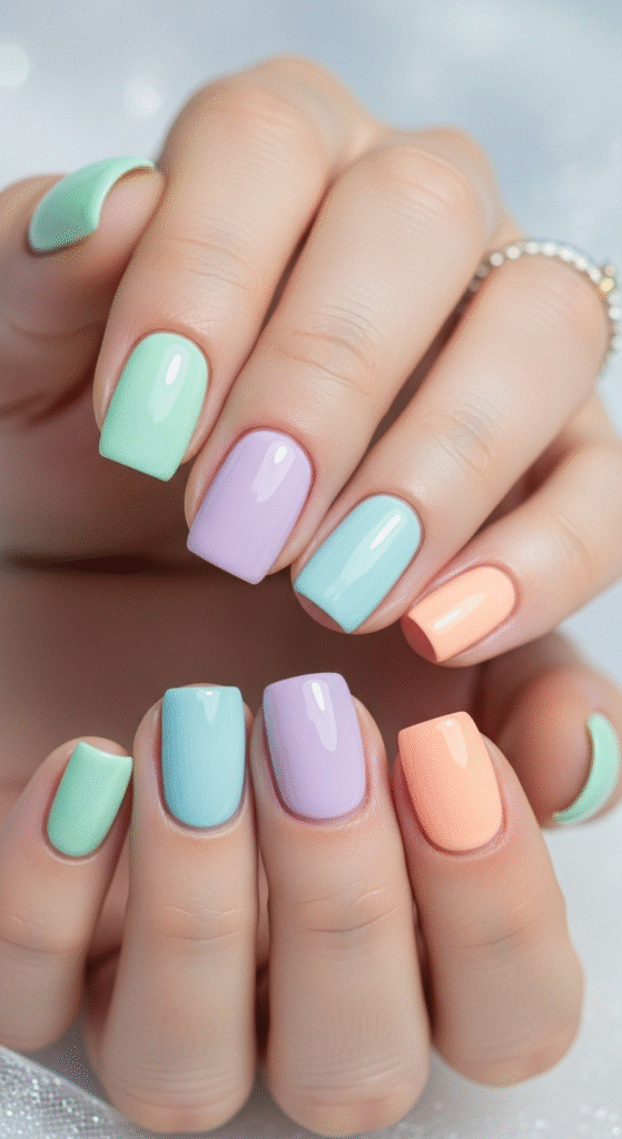 Pastel Perfection - Short Nail Designs