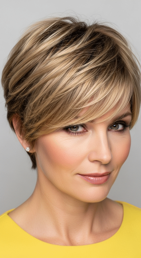 Pixie Cut with Bangs and Layers