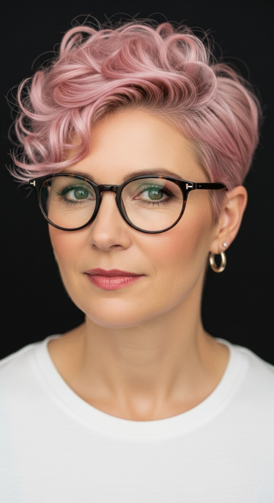 Pixie Cut with Curly Top