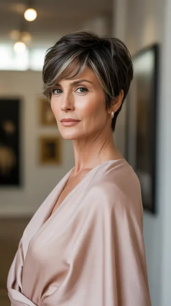 Pixie Cut with Highlights