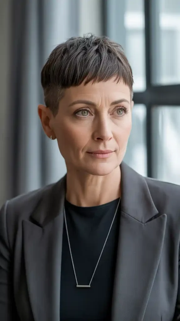 Pixie Cut with Undercut - Pixie Cuts for Women Over 40