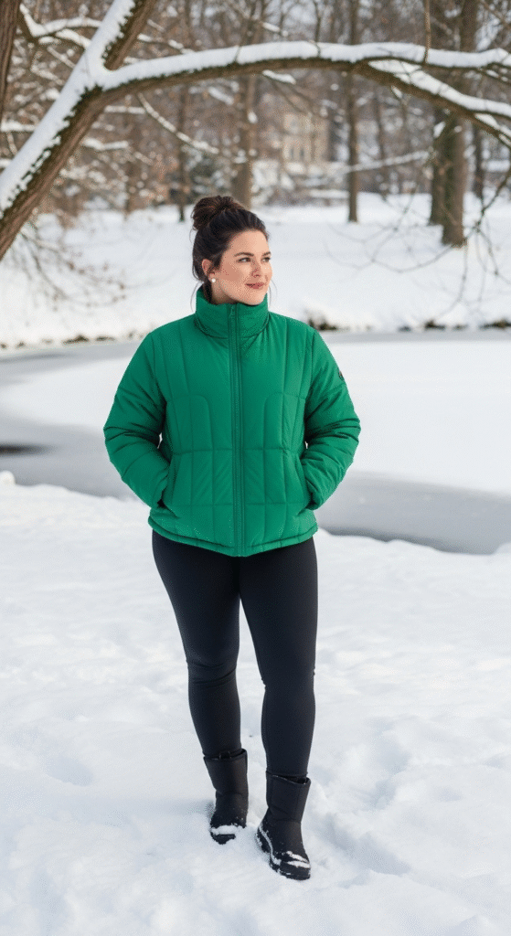 Puffer Jackets with Leggings