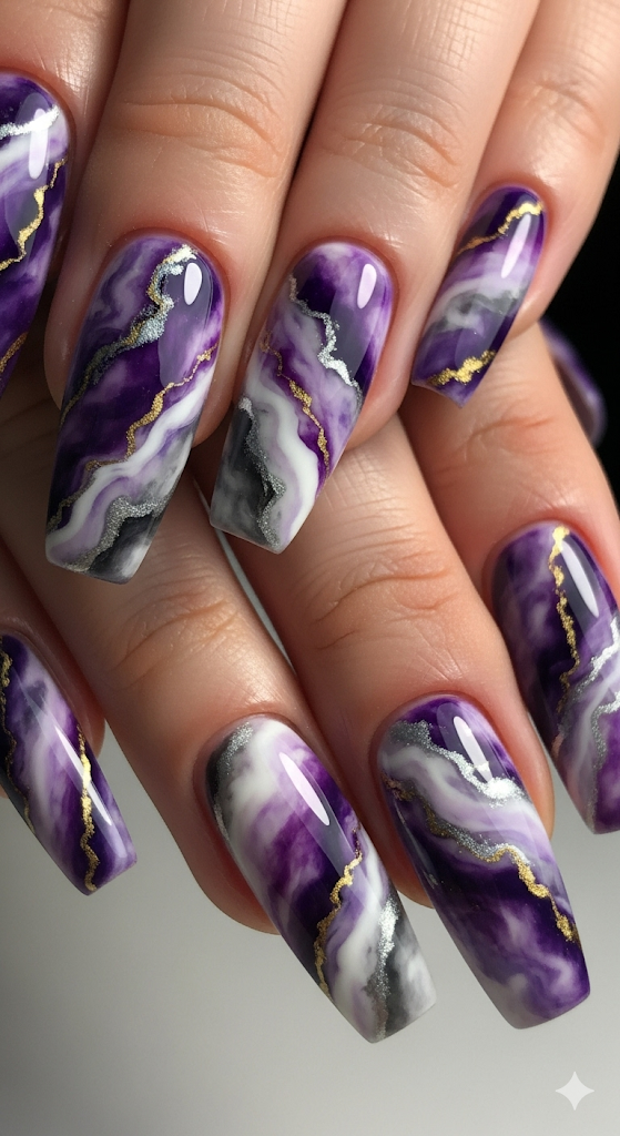 Purple Marble Art