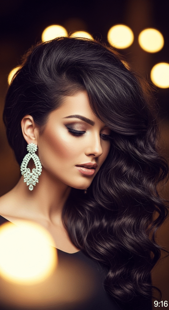 Side-Swept Curls