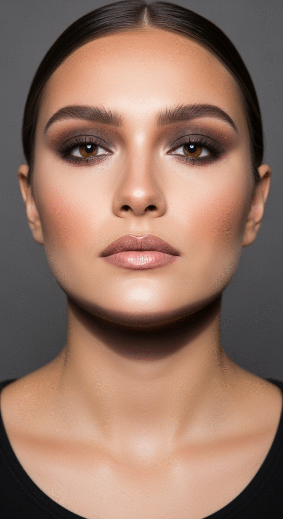 Slimming Jawline Definition - Contouring Makeup for Round Faces