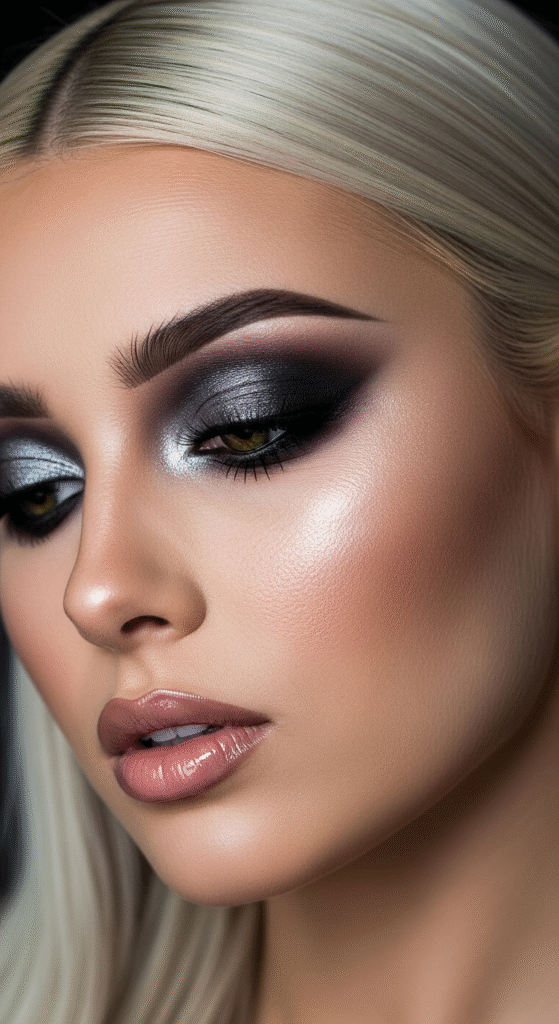 Smokey Eyes with Glossy Lips