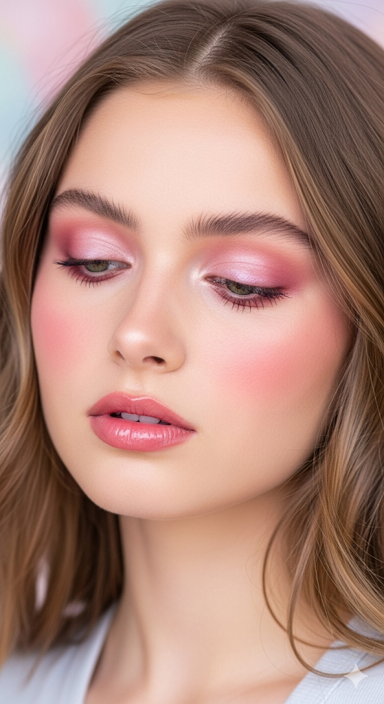Soft Pink Romance - Makeup Looks for Prom Night