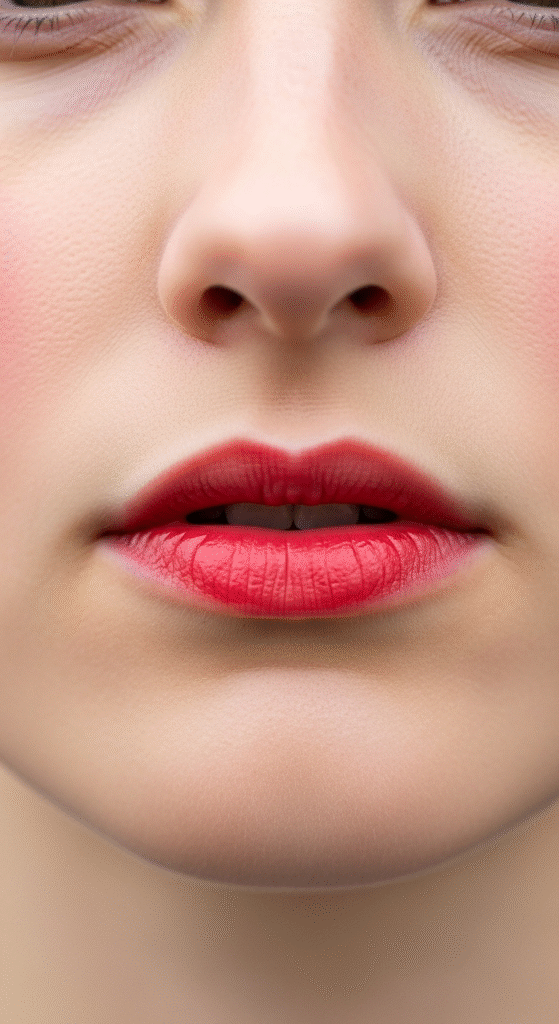 Stained Red Lips for Effortless Chic