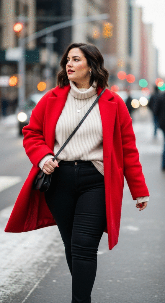 Statement Coats with Neutral Basics