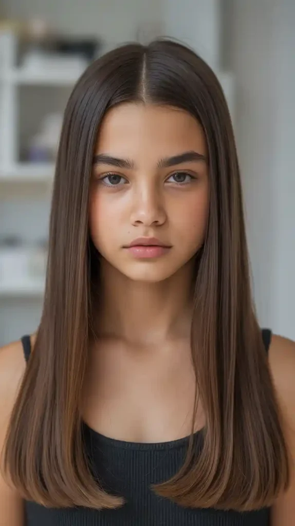 Straight and Sleek Look
