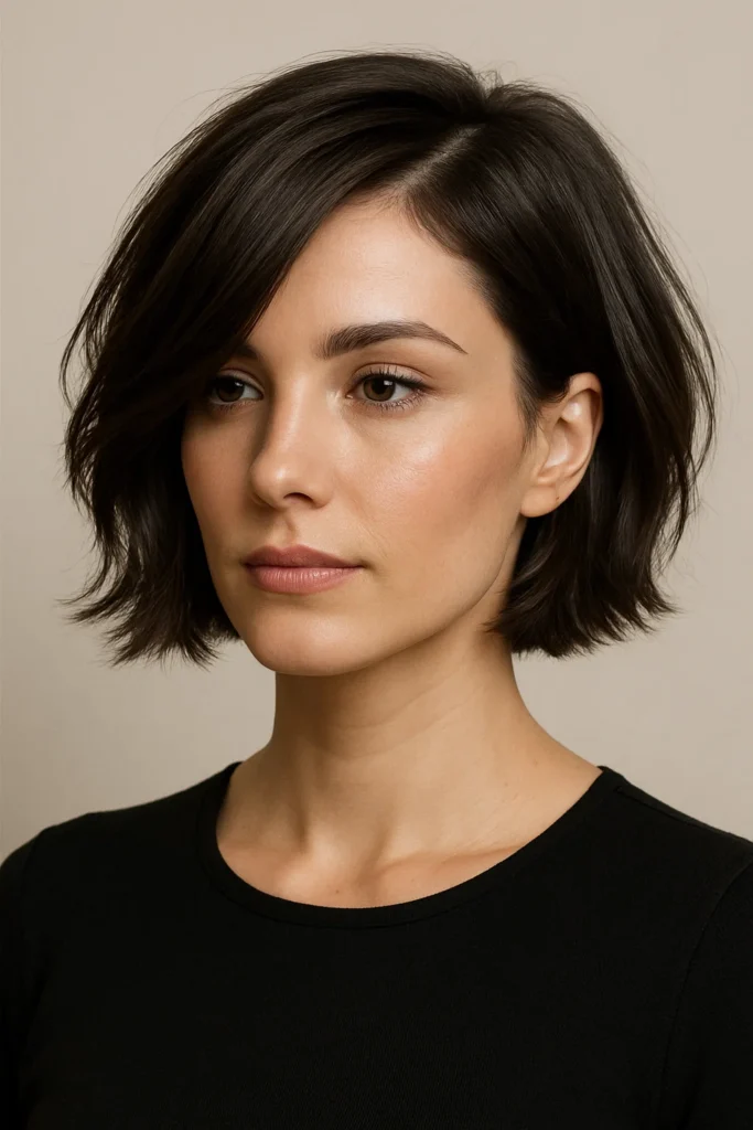 Textured Bob with Side Part