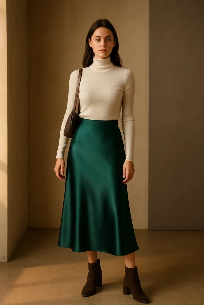 Turtleneck with Slip Skirt