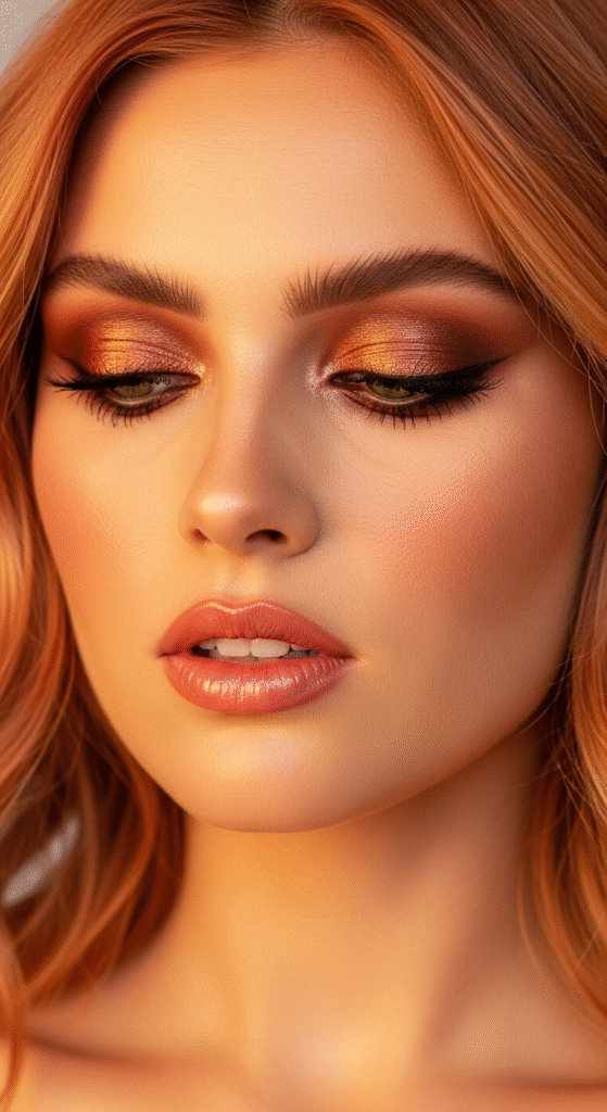 Warm Copper Eyes - Makeup Looks for Strawberry Blonde Hair