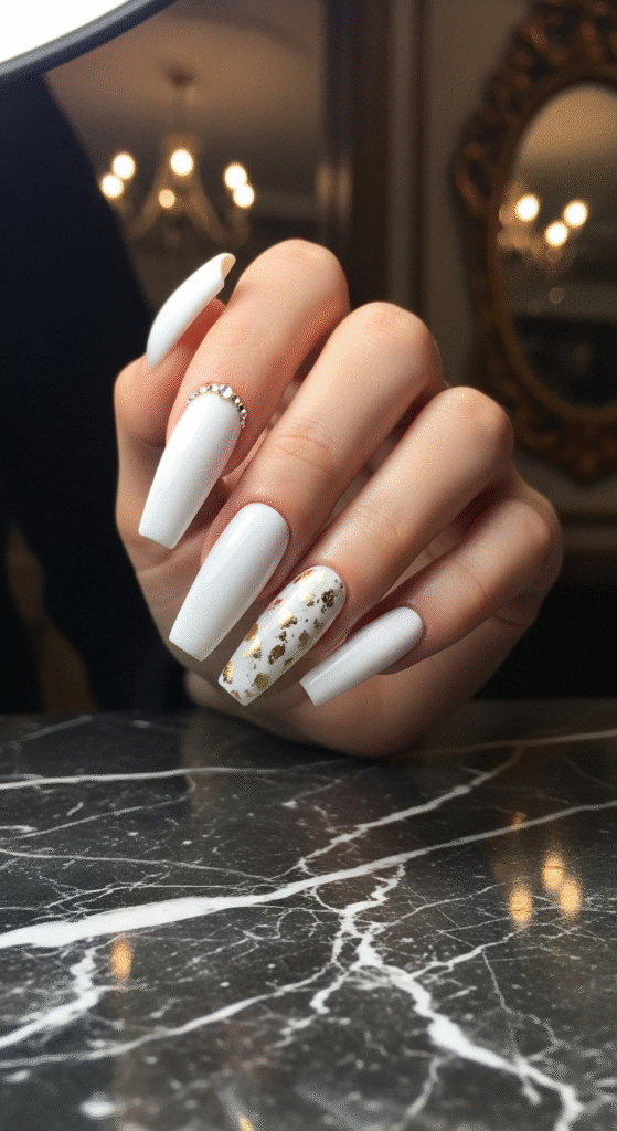 White Acrylic Nails