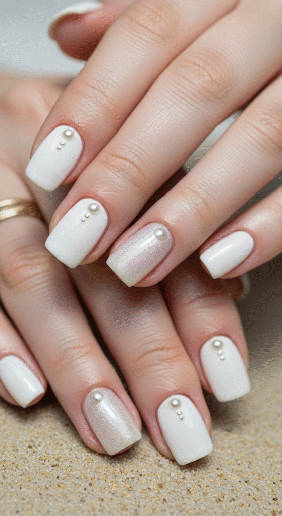 White Sand-Inspired Nails