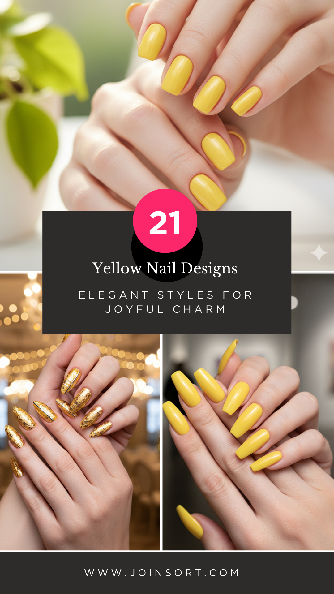 Yellow Nail Designs 21 Elegant Styles for Joyful Charm