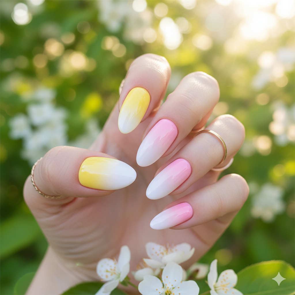 Yellow Ombre Nails