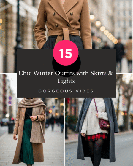 Chic Winter Outfits with Skirts & Tights: 15 Gorgeous Vibes