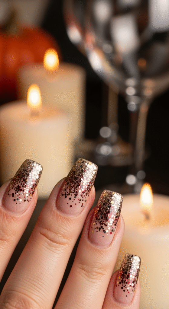 Glitter Gradient Nails