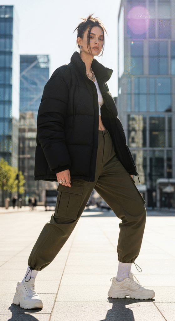 Hoodie Layered Under Long Coat - Winter Streetwear Outfit Ideas