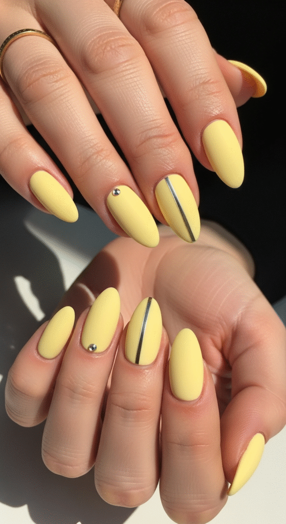 Matte Sunshine Nails