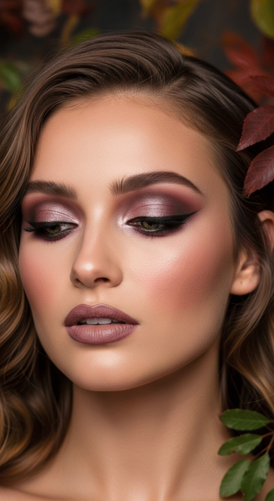 Mauve Smoky Eyes with Cool Nude Lips