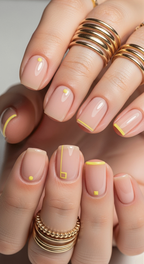 Nude Base with Yellow Accents