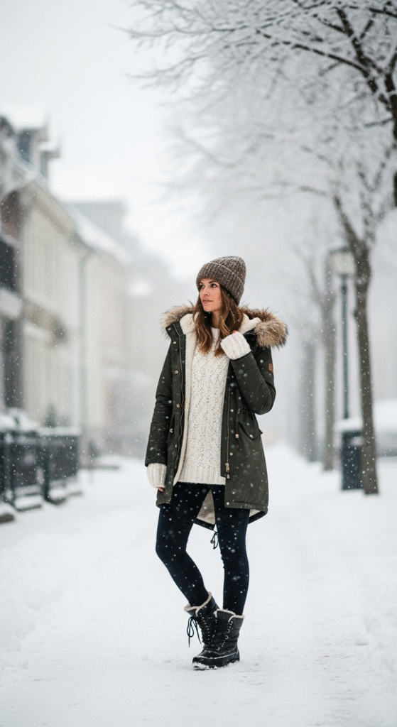 Parka Coat with Leggings