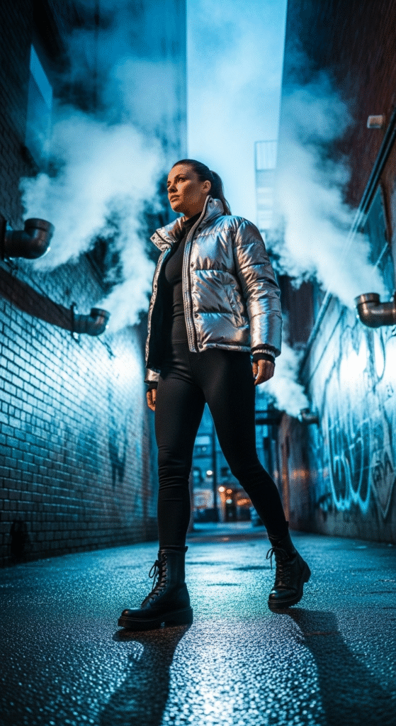 Puffer Jacket with Fitted Basics