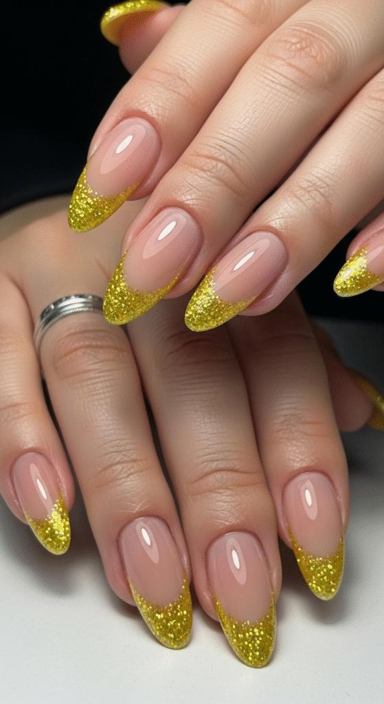 Sunshine Glitter Tips